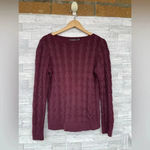 Ralph Lauren black label Women Long Sleeve Textured Sweaters large Purple Photo 1