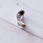 Vintage Clip On Earrings Magnetic Hoops Bright Blue & Silver Tone Photo 7