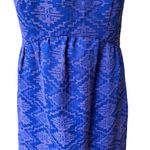 MAEVE Anthropologie Blue Purple Averie Jacquard Aztec Fit & Flare Dress, Sz 4 Photo 11