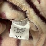 Como vintage NEW!  Fleece Hoodie Sweatshirt Size XXL Ivory Pink Purple Geometric Photo 12