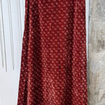 1970s Velvet Scottie Dog Print Aline Red Vintage Maxi Skirt Size 8 Photo 0