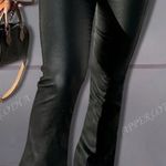 SheIn Slant Pocket PU Leather Bootcut Leg Pants Photo 3