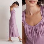 Madewell Square Neck Midi Dress Size 00 NWT Lilac Purple Slip Dress Satin Fairy Photo 2
