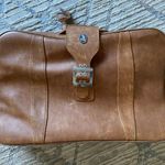 Vintage Brown Leather Mercury Suitcase Luggage Photo 0