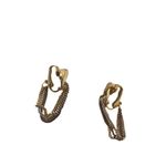 Bronze Gold and Silver Avon Layered Bracelet Necklace Earrings Set Clip Ons Vint Photo 10