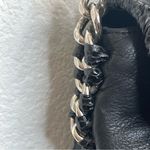 Brighton  black leather cross body bag with silver accents and chains and tassels Photo 4