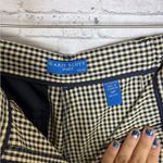 Vintage Karen Scott Minimalist Gingham Plaid Trouser Shorts Black Size 12 Photo 2