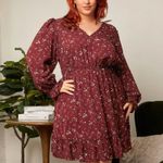 SheIn CURVE | Ditsy Floral Print Flounce Sleeve Ruffle Hem Dress Sz 3XL Photo 0