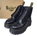 Dr. Martens Sinclair Platform Zebra Embossed Zip Up Lace Closure in Black Photo 13