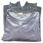 🎁 KATE & SAM Ribbed Velvet Embroidered Sweater Gray Size XL Photo 6