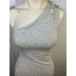 Final Touch  Light Gray Jersey fabric Modal One Shoulder Dress in Size S Photo 1