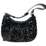 Nicole Miller  Black Sequin Shoulder Bag Evening Purse Photo 0