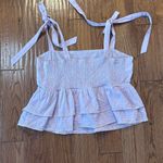 Lost + Wander NWOt Sivan peplum purple tie shoulder tank size L Photo 7