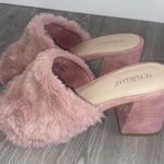 Seychelles Anthropologie Light Pink Suede High Heels Size 7 Photo 2