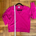 J.Crew  | Cotton / Cashmere relaxed V-neck sweater - Pink, Size M  Photo 0