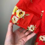 Forever 21  Red Floral Romper Size Medium Photo 3