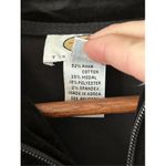 Talbots Pima Cotton Blend Velour Zip Up Jacket Women's Black Soft Everyday Photo 2