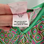 Victoria's Secret Green Pink Geometric Adjustable Straps Slip Dress Size Small Photo 5