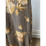 Lulus  feeling freesia grey floral print thigh high slit strappy maxi dress , M Photo 2