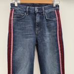 Mother Denim High Waisted Looker Jeans in Here Kitty, Kitty Glitter Racer Sz 25 Blue Photo 3