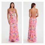 Mac Duggal  68067 Pink Embellished Lace Strappy Column Gown Sz 10 Photo 1