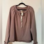 Free People NWT  Women's Coco Brown Long Sleeve Sweatshirt Photo 3