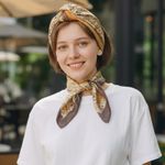 Gucci Vintage Flora Print Silk Scarf Autumn Hues 85x85 CM Photo 9