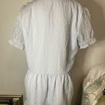 Amazon Women's Baby Blue V Neck Baby Doll Lace Overlay Blouse Size Large Photo 1