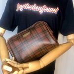 Ralph Lauren Vintage Tartan Plaid Top Zipper Clutch Makeup Toiletry Travel Bag Photo 0