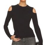Veronica Beard  Cashmere Cold Shoulder Sweater in Black Size M Photo 0