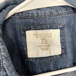 Sonoma light wash blue denim jean cotton comfortable petite jacket button down Photo 2