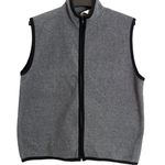 South Mountain Womens Fleece Vest Size L Gray Black Trim Sleeveless Zip Up Front Size L Photo 0