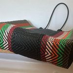 Waterproof Beach tote basket multicolor with black mexican basket Photo 5