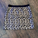 Banana Republic  Mini Skirt Leopard Sequin 8 petite Mob Wife Photo 2