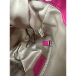 Coach Medium Signature Shoulder Handbag Beige With Hot Pink Leather Trim Photo 4