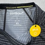 Skechers NWT  Go Golf Shirt Womens XS Black Layer Top Stripe Long Sleeve UPF 25 Photo 2