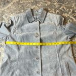 Kate Hill  Light Gray Blue Suede Leather Jacket Photo 2