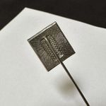 Anne Klein Unsigned Lion Face Silver Tone Lapel Stick Pin Photo 6