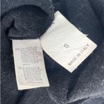 Brunello Cucinelli  Monili Trim Virgin Wool Low Back Long Sleeve Top Dark Gray Photo 11