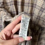 Free People  North Bound Pullover Beige Plaid Women's Small Photo 4