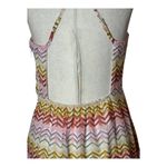 Freebird Dress Women M Pink Chevron Zig Zag Open Criss Cross Back Maxi Boho Size M Photo 6