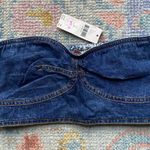 Anthropologie NWT Denim Corset Crop Top Photo 0