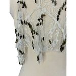 ARROGANT CAT Lace Charm Gold Embellished Jingling Leafs Rave Club Vest Size XS/S White Photo 7