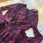 Alexis  Tracie Lace Long Sleeve Tiered Ruffle Dress Cocktail‎ Party Size Large Photo 4