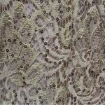 Gold and Nude Beige Lace Sequined Mermaid Style Maxi Evening Gown Maria Bonita Tan Size L Photo 9