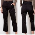 Evereve Larissa Utility Cargo Cropped Black Pants Size 29 Photo 1