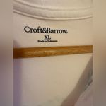 Croft & Barrow White Pink Rose Print Button Neck Polo Shirt size XL Photo 13