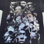 Vintage Black History Artists Graphic Metallic Black T Photo 6