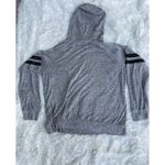 Ambiance Top Womens Gray Black Hoodie Drawstring Lightweight 2X Photo 2