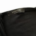 Solemio Black Ribbed Midriff Bearing Dress Photo 1